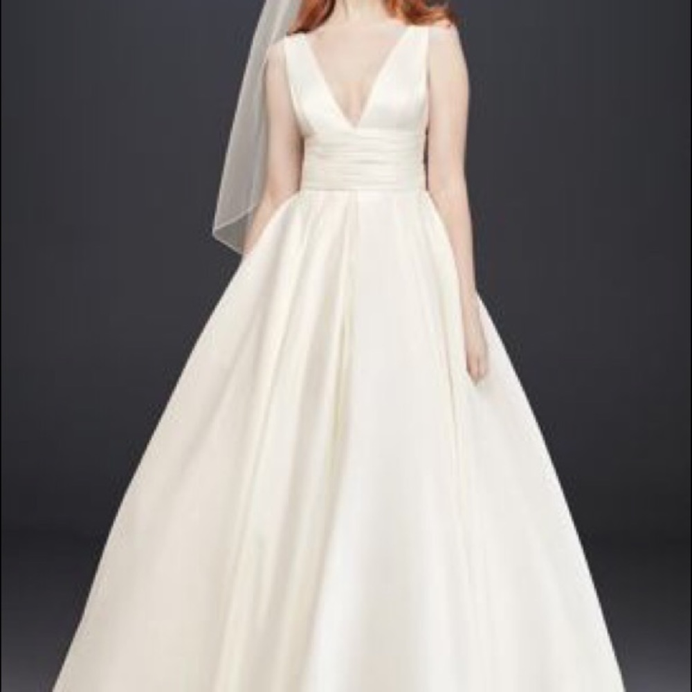 Satin Cummerbund Ball Gown Wedding Dress